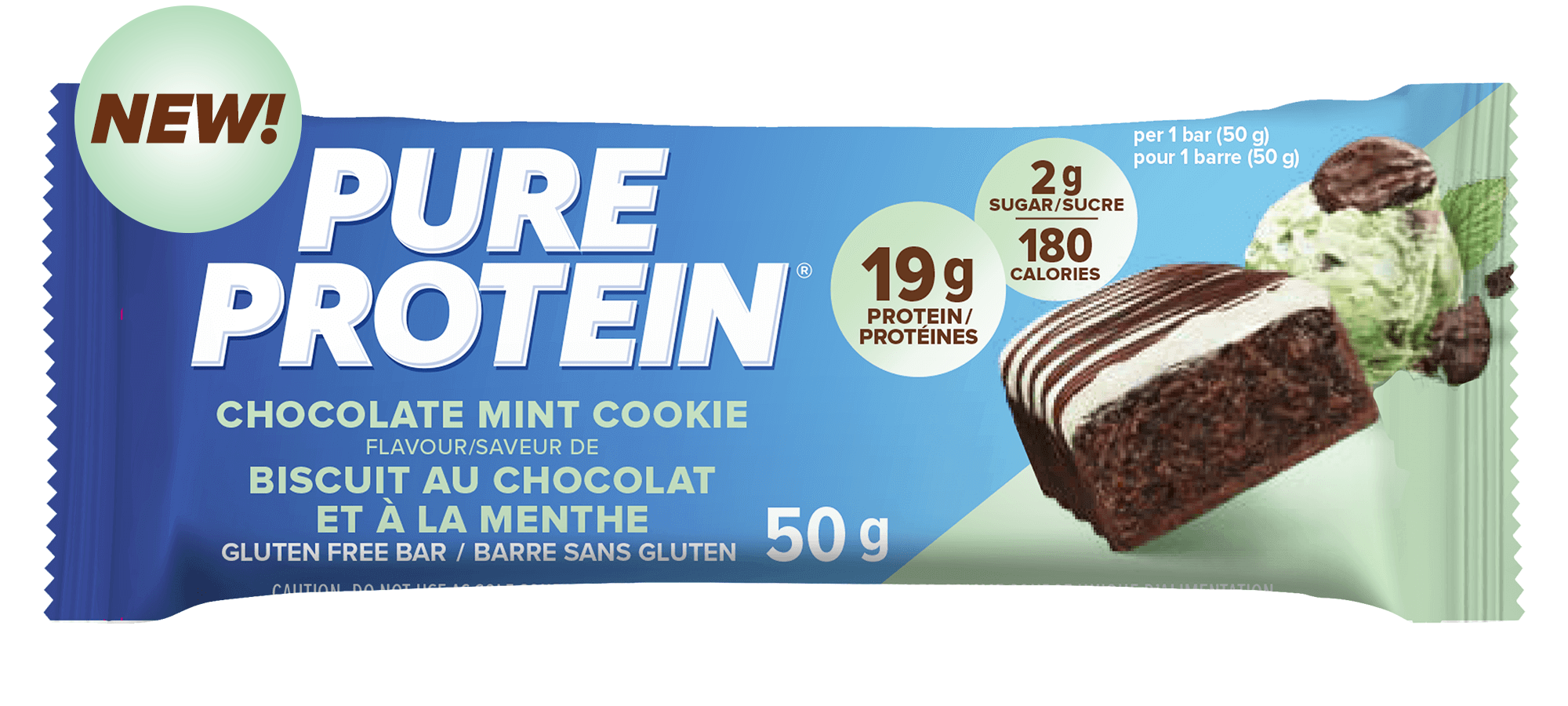 Chocolate Mint Cookie Protein Bar 50 G Pure Protein Canada Protein That S Pro You